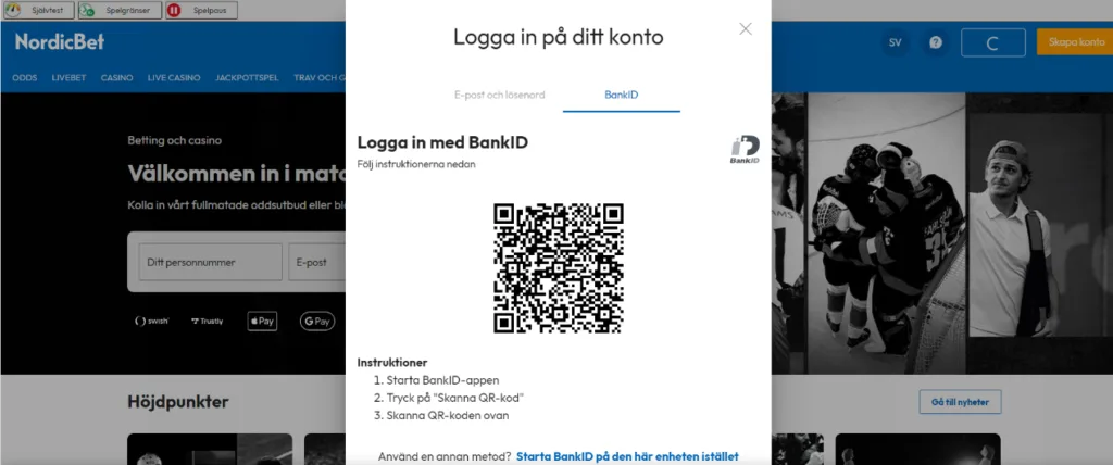 Nordicbet-login