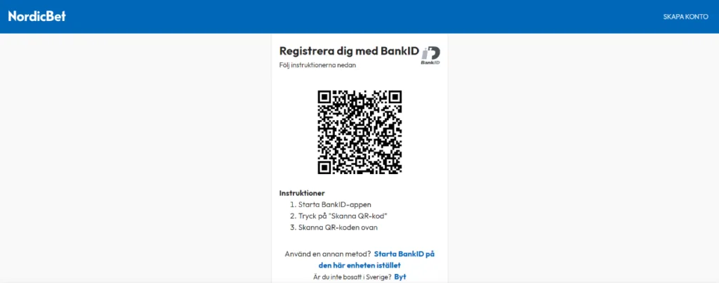 Nordicbet-tilin vahvistaminen rekisteröitymisen jälkeen