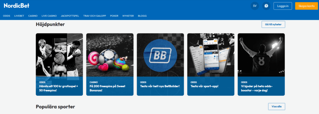 NordicBet app